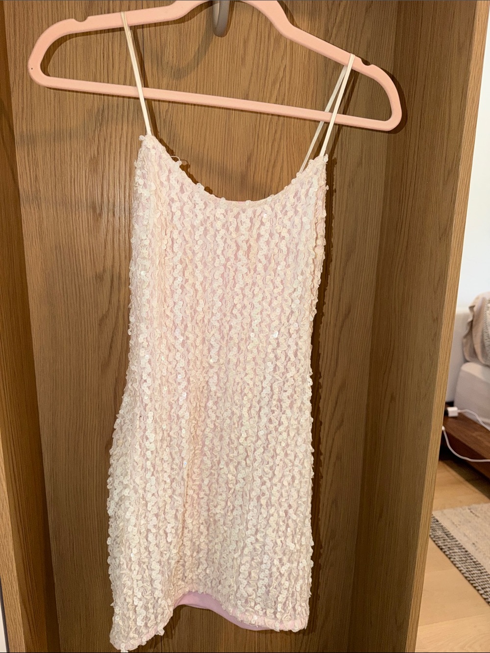 Vintage Pink Sequin Dress